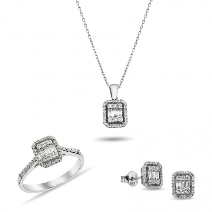 1,10 Karat Pırlantalı Baget Takım