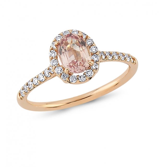 1,48 Karat Pırlanta Morganite Yüzük