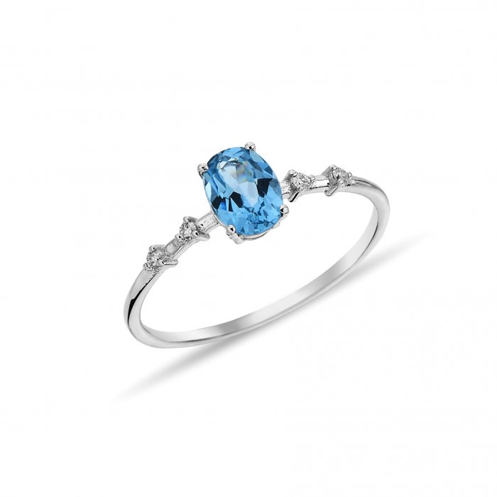 0,84 Karat Pırlanta London Blue Yüzük