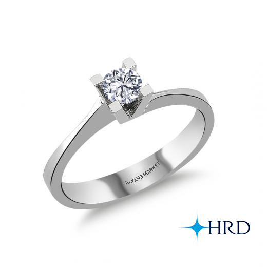 F Renk 0.30 Karat Uluslararası HRD Sertifikalı Tektaş Pırlanta Yüzük