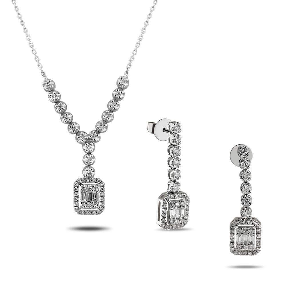 1,93 Karat Pırlantalı Baget Takım