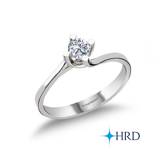 G Renk 0.30 Karat Uluslararası HRD Sertifikalı Tektaş Pırlanta Yüzük